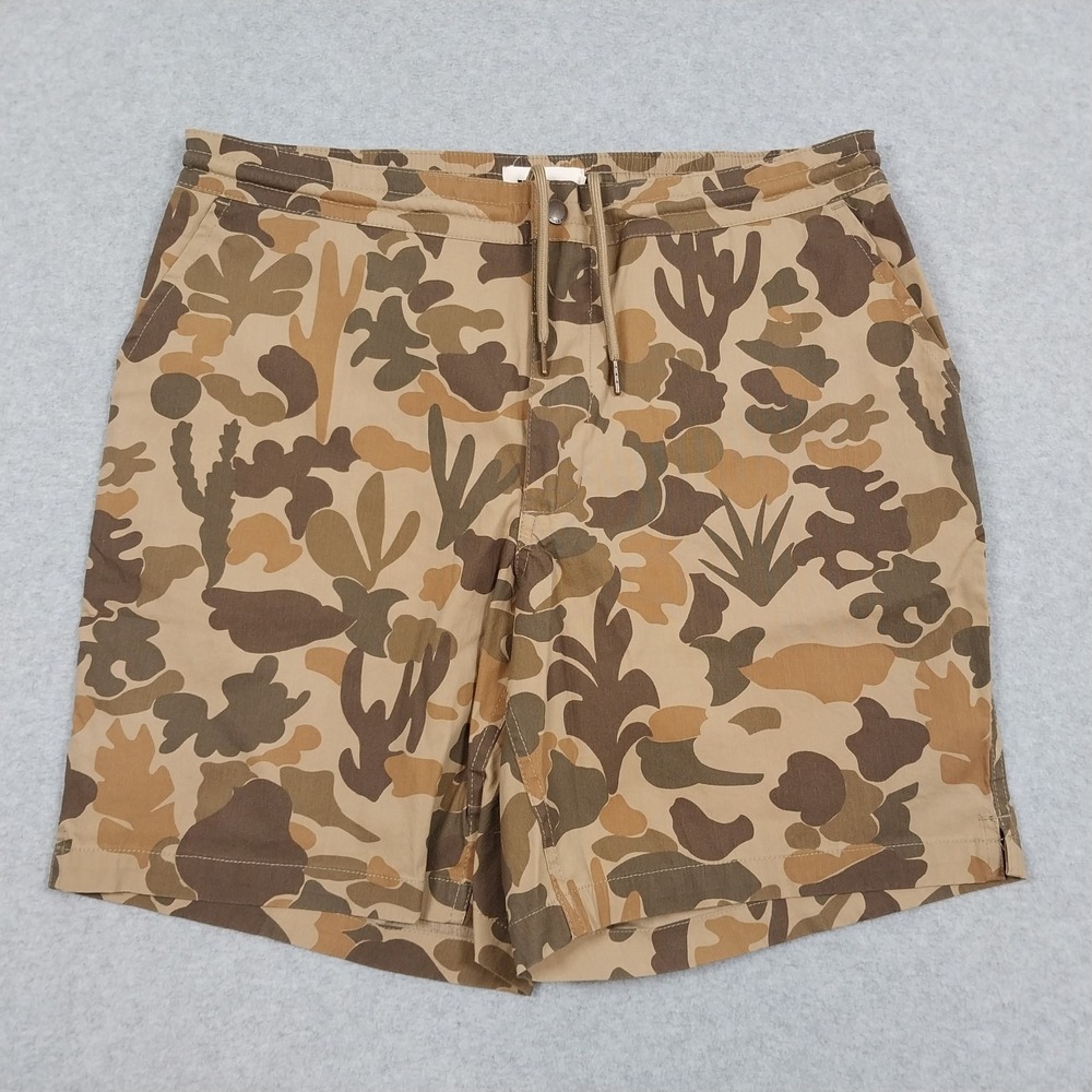 Taylor Stitch Shorts Mens 34 Green Arid Camo Adventure Outdoor 2206ASBAC 7in